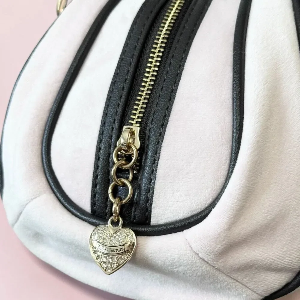 Juicy Couture Pale Pink Brown Classic Scottie Dog Satchel Handbag